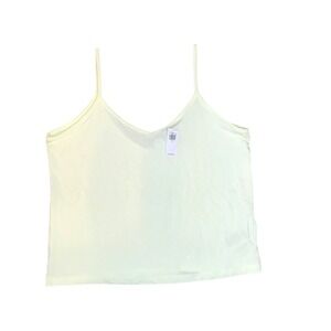 Old Navy Womens S Crop Top with Spaghetti Straps Yellow NWT New